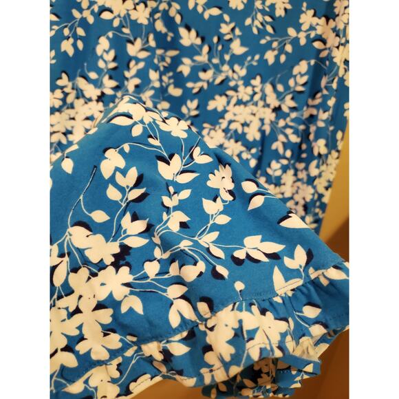 Draper James Ruffle Dress in Blue Shadow Floral - Picture 5 of 7